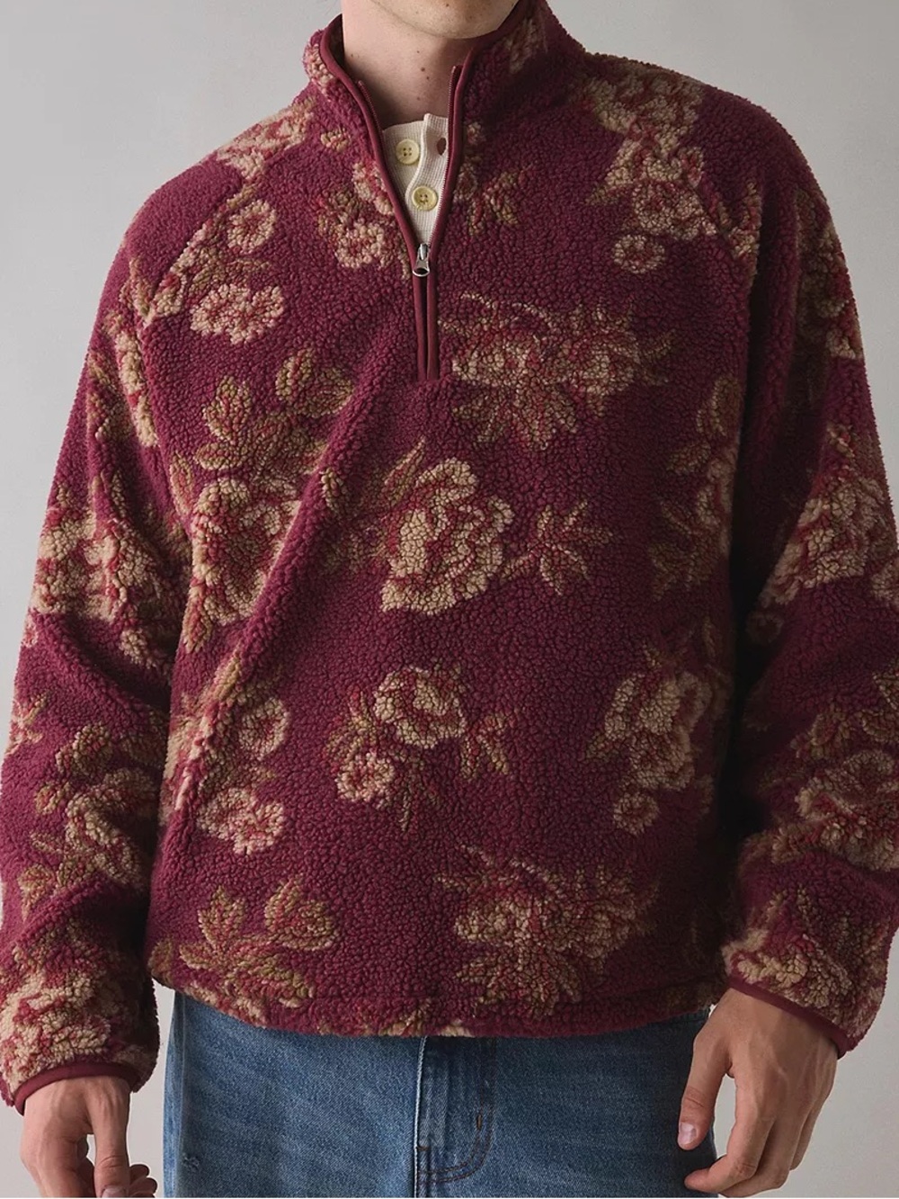 NWOT Urban Outfitters BDG Sherpa Printed Fleece Size Medium